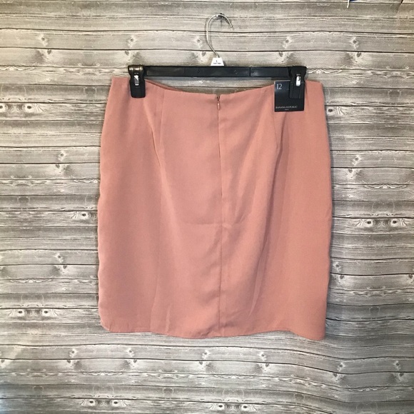 - NWT banana republic faux wrap skirt pink size 12 - Picture 2 of 6
